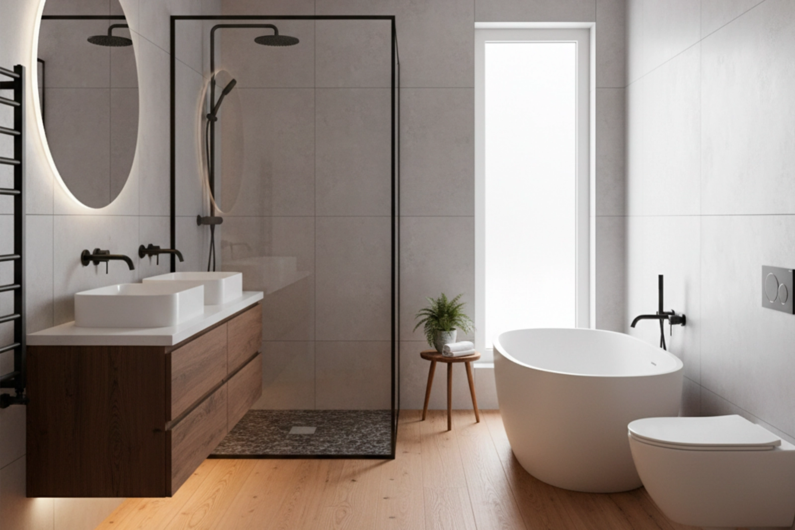 Reforma de baño moderno en Elche – VN Construcciones 360